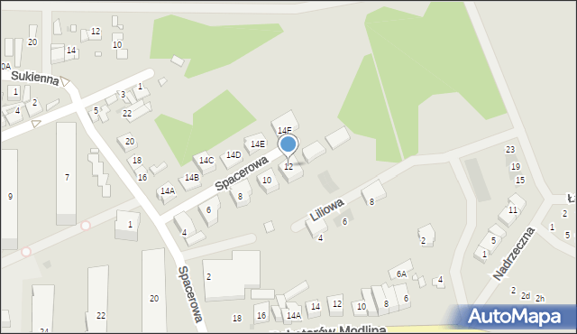 Nowy Dwór Mazowiecki, Spacerowa, 12, mapa Nowy Dwór Mazowiecki