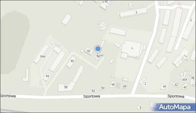 Nowy Dwór Mazowiecki, Sportowa, 54, mapa Nowy Dwór Mazowiecki
