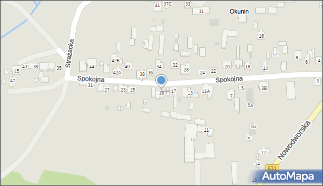 Nowy Dwór Mazowiecki, Spokojna, 19, mapa Nowy Dwór Mazowiecki