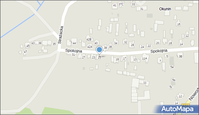 Nowy Dwór Mazowiecki, Spokojna, 25, mapa Nowy Dwór Mazowiecki