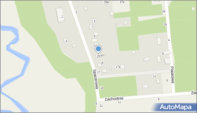 Nowy Prażmów, Spacerowa, 13, mapa Nowy Prażmów