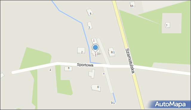 Obrzycko, Sportowa, 1, mapa Obrzycko