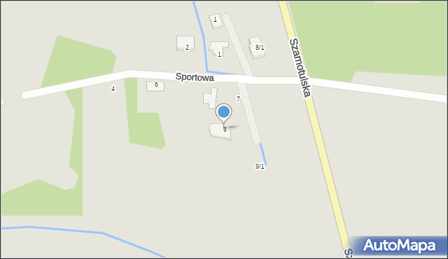 Obrzycko, Sportowa, 8, mapa Obrzycko