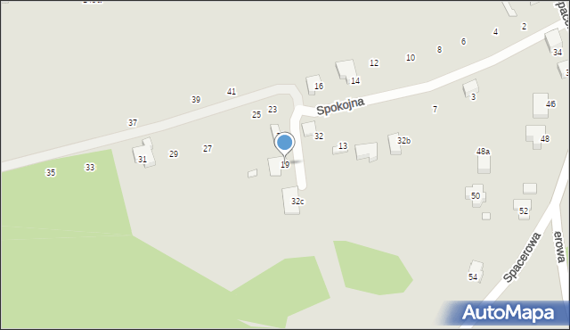 Ogrodzieniec, Spokojna, 19, mapa Ogrodzieniec