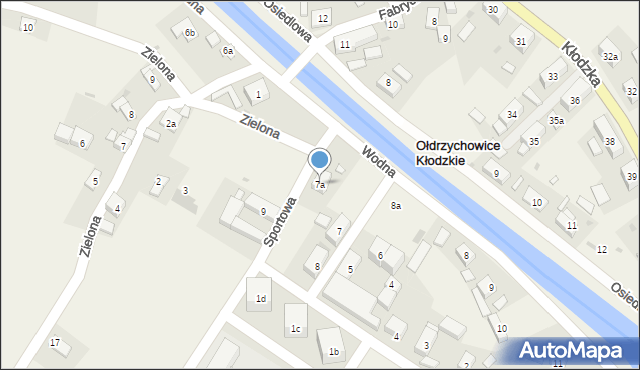 Ołdrzychowice Kłodzkie, Sportowa, 7a, mapa Ołdrzychowice Kłodzkie