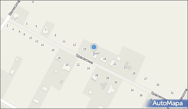 Oleszno, Spacerowa, 17, mapa Oleszno