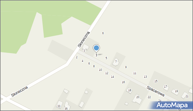 Oleszno, Spacerowa, 3, mapa Oleszno