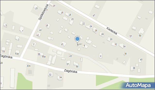 Oleszno, Spółdzielcza, 8, mapa Oleszno