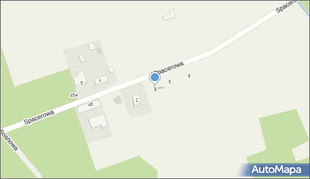 Oliszki, Spacerowa, 4, mapa Oliszki