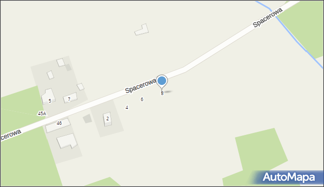 Oliszki, Spacerowa, 8, mapa Oliszki