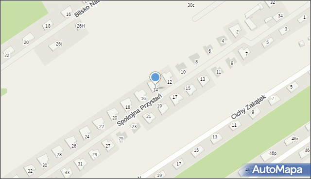 Olszewnica Stara, Spokojna Przystań, 14, mapa Olszewnica Stara