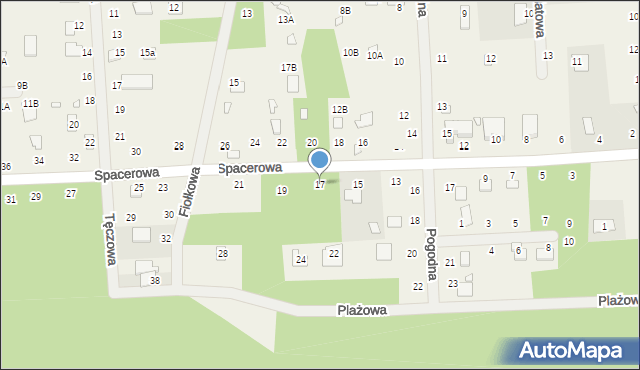 Orchówek, Spacerowa, 17, mapa Orchówek