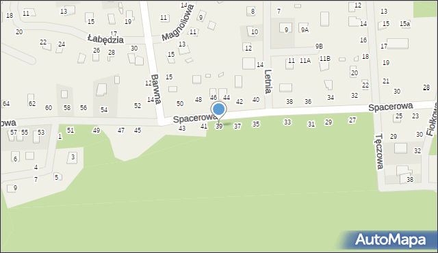 Orchówek, Spacerowa, 39, mapa Orchówek