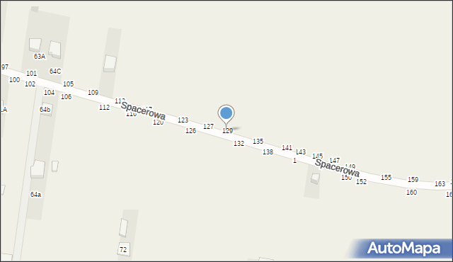 Osiny, Spacerowa, 129, mapa Osiny