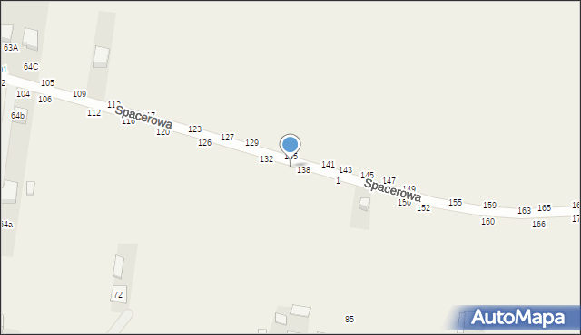 Osiny, Spacerowa, 136, mapa Osiny