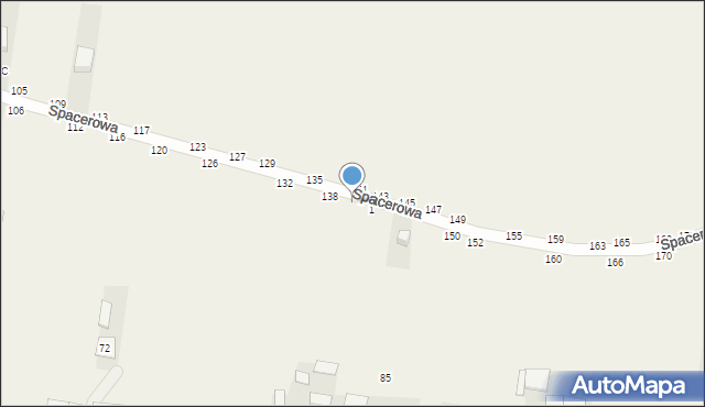 Osiny, Spacerowa, 142, mapa Osiny