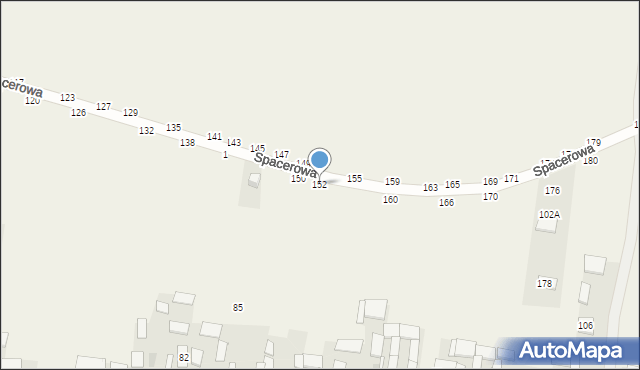 Osiny, Spacerowa, 152, mapa Osiny