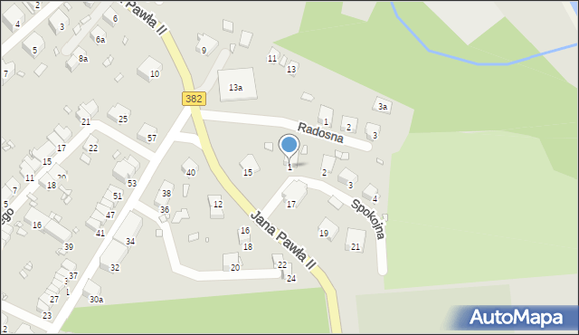 Paczków, Spokojna, 1, mapa Paczków