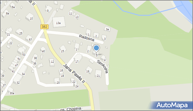 Paczków, Spokojna, 3, mapa Paczków