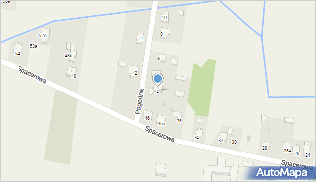 Paprotnia, Spacerowa, 46A, mapa Paprotnia