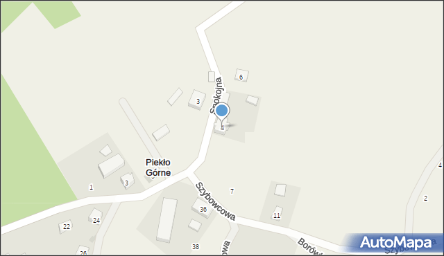 Piekło Górne, Spokojna, 4, mapa Piekło Górne