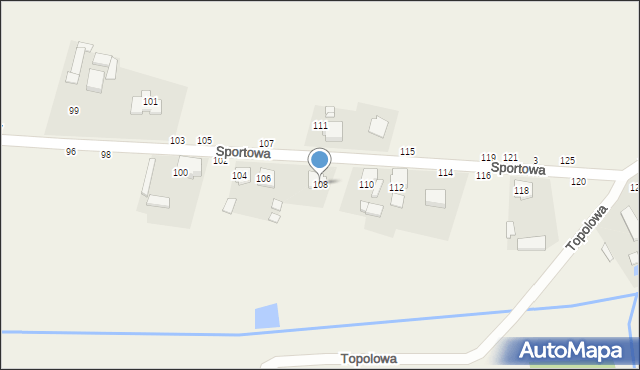 Piła Druga, Sportowa, 108, mapa Piła Druga