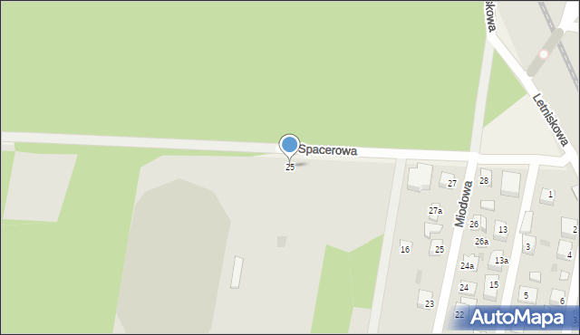 Pilawa, Spacerowa, 25, mapa Pilawa