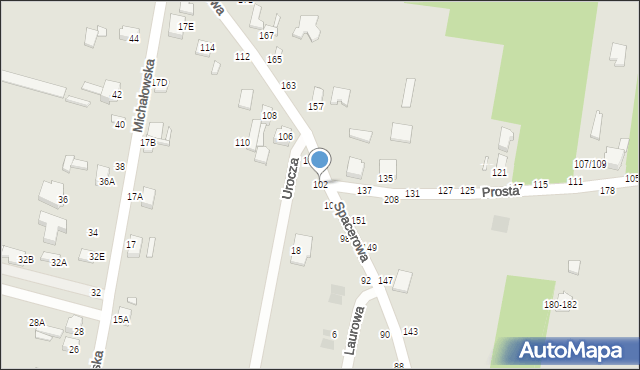 Piotrków Trybunalski, Spacerowa, 102, mapa Piotrków Trybunalski