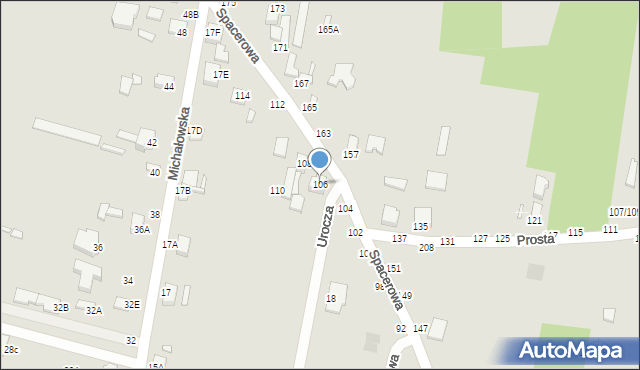 Piotrków Trybunalski, Spacerowa, 106, mapa Piotrków Trybunalski