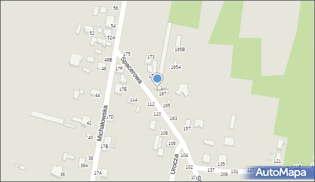 Piotrków Trybunalski, Spacerowa, 169, mapa Piotrków Trybunalski