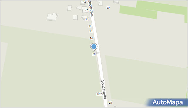 Piotrków Trybunalski, Spacerowa, 26, mapa Piotrków Trybunalski