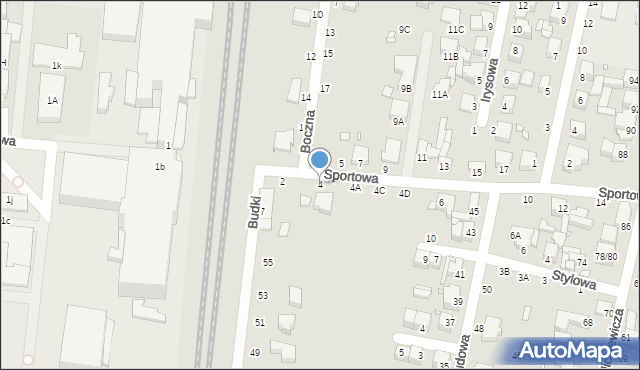 Piotrków Trybunalski, Sportowa, 4, mapa Piotrków Trybunalski