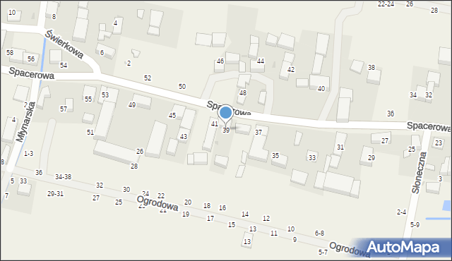 Piotrkowiczki, Spacerowa, 39, mapa Piotrkowiczki