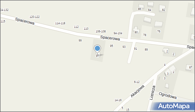 Piotrkowiczki, Spacerowa, 97, mapa Piotrkowiczki