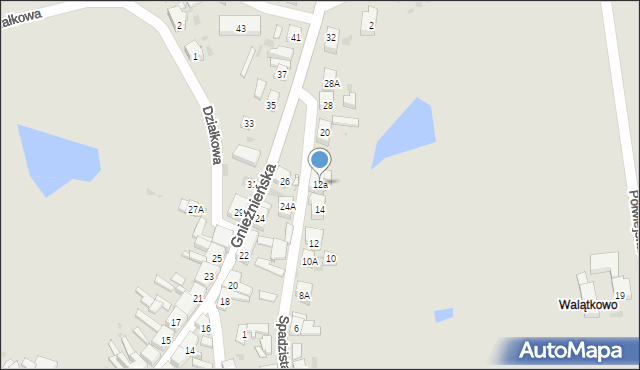 Pobiedziska, Spadzista, 12a, mapa Pobiedziska