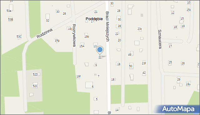 Poddębie, Spacerowa, 13, mapa Poddębie