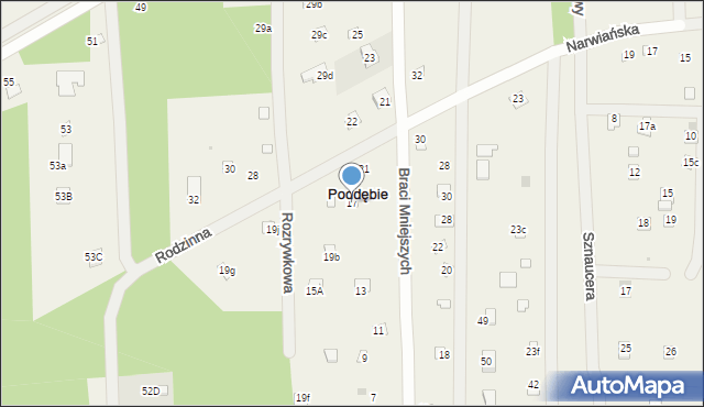 Poddębie, Spacerowa, 19, mapa Poddębie