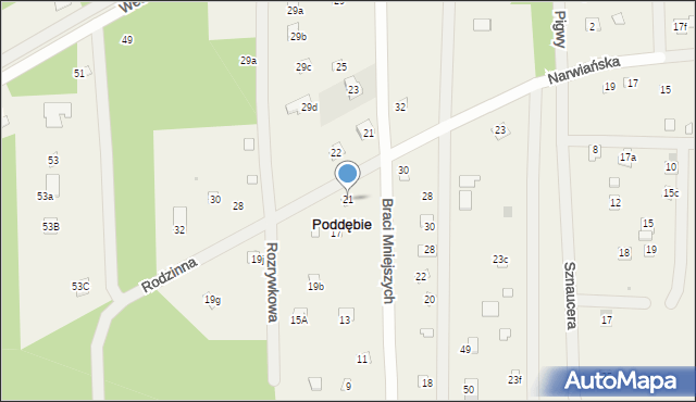 Poddębie, Spacerowa, 21, mapa Poddębie