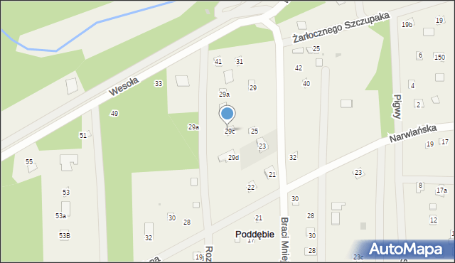 Poddębie, Spacerowa, 27A, mapa Poddębie