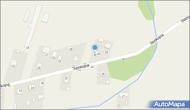 Podnieśno, Spokojna, 31, mapa Podnieśno