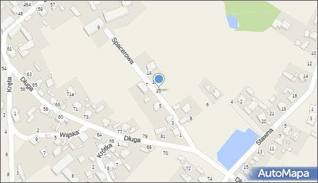 Podrzewie, Spacerowa, 10, mapa Podrzewie