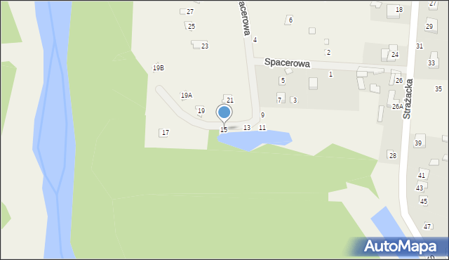 Pogorzelec, Spacerowa, 15, mapa Pogorzelec