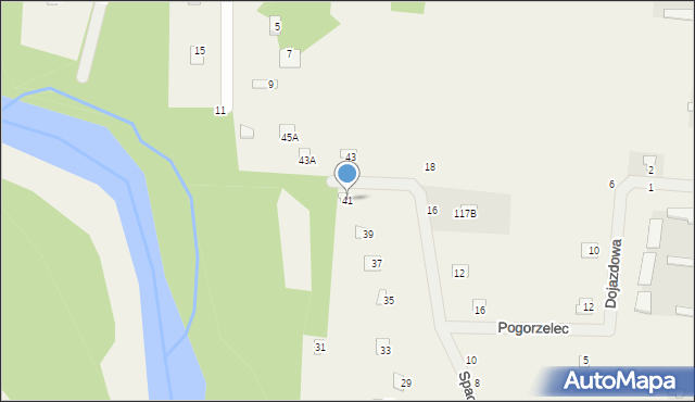 Pogorzelec, Spacerowa, 41, mapa Pogorzelec