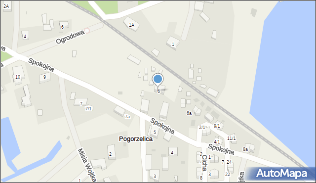 Pogorzelica, Spokojna, 6, mapa Pogorzelica