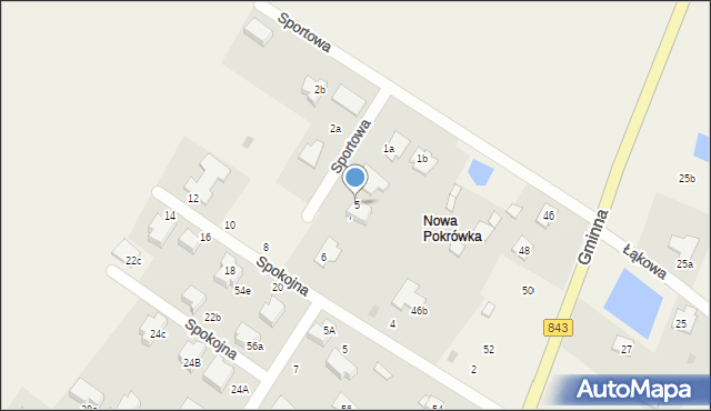 Pokrówka, Sportowa, 5, mapa Pokrówka