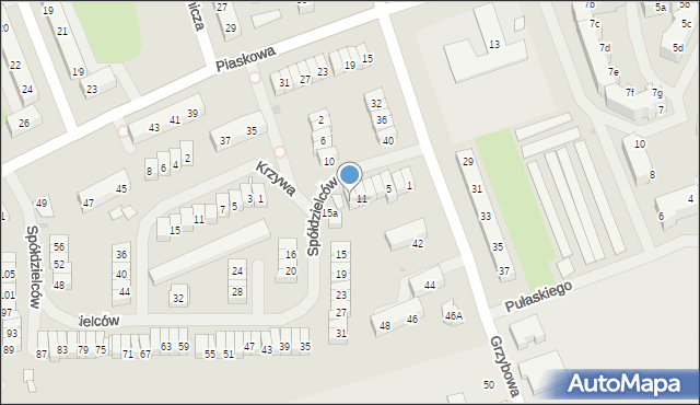 Police, Spółdzielców, 13, mapa Police