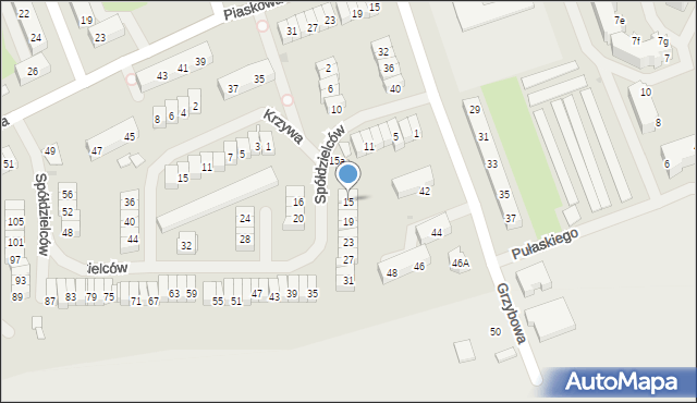 Police, Spółdzielców, 15, mapa Police