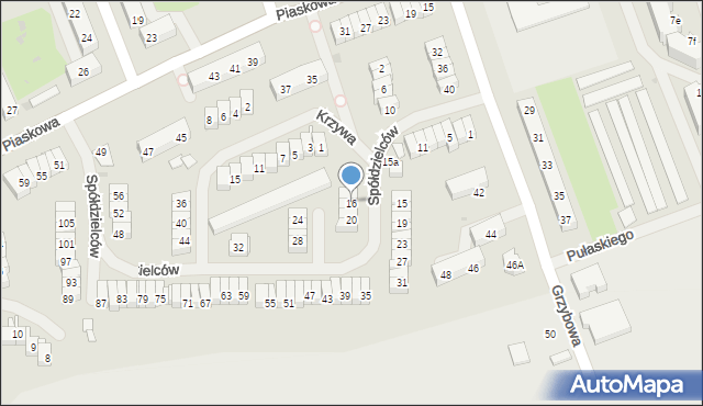 Police, Spółdzielców, 16, mapa Police