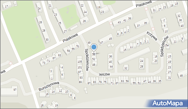 Police, Spółdzielców, 56, mapa Police