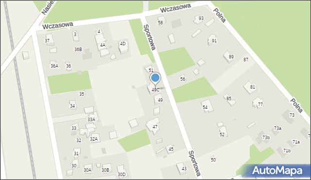 Pomiechówek, Sportowa, 49C, mapa Pomiechówek